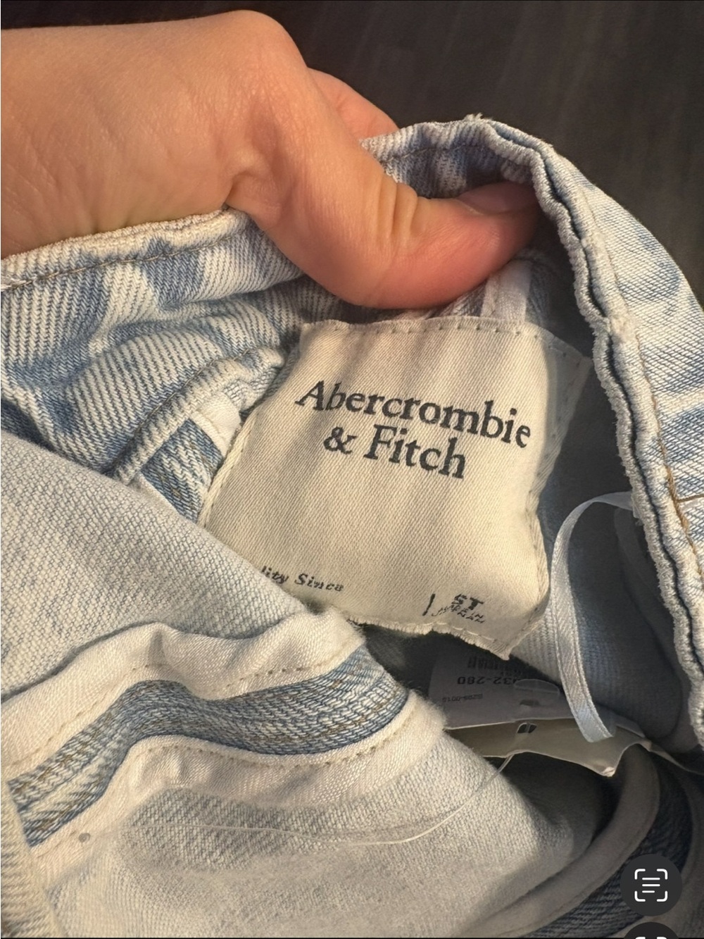 Abercrombie & Fitch wide leg strapless denim jumpsuit NWT Small tall - Picture 7 of 7